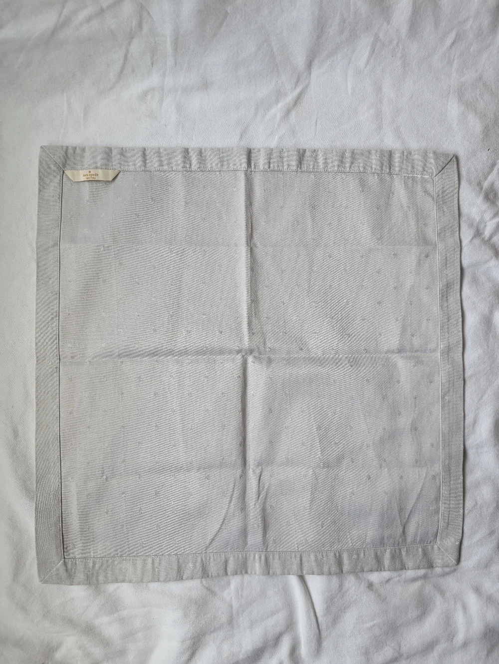 Kate Spade Light Gray Polka Dot Cloth Napkins - Set Of 8 Napkins